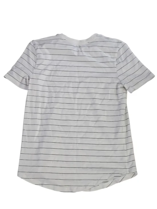 Lululemon Love Crewneck Striped Short-Sleeve Tee - White/Black Size 4/6 - Picture 4 of 7